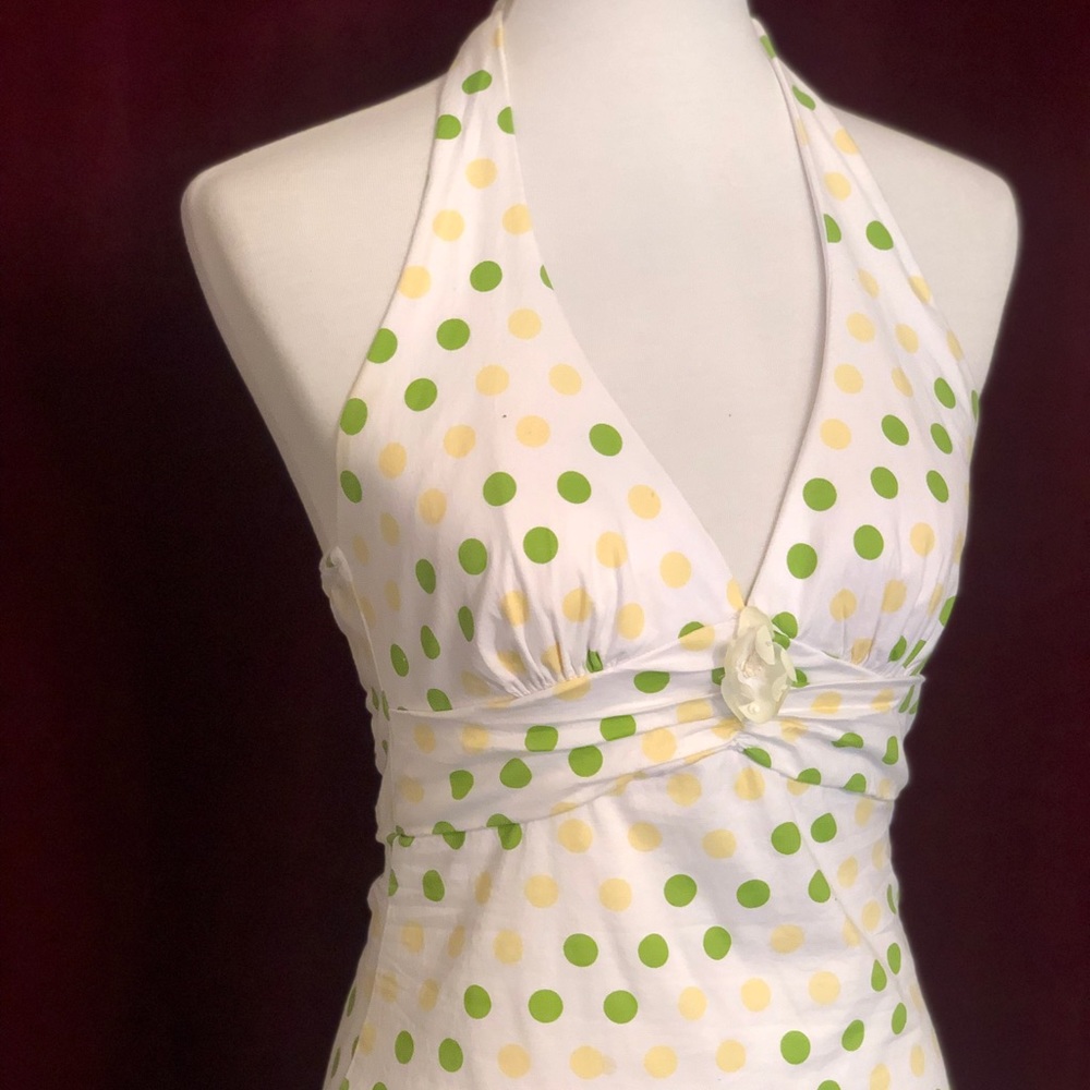 Halter polka dot dress
